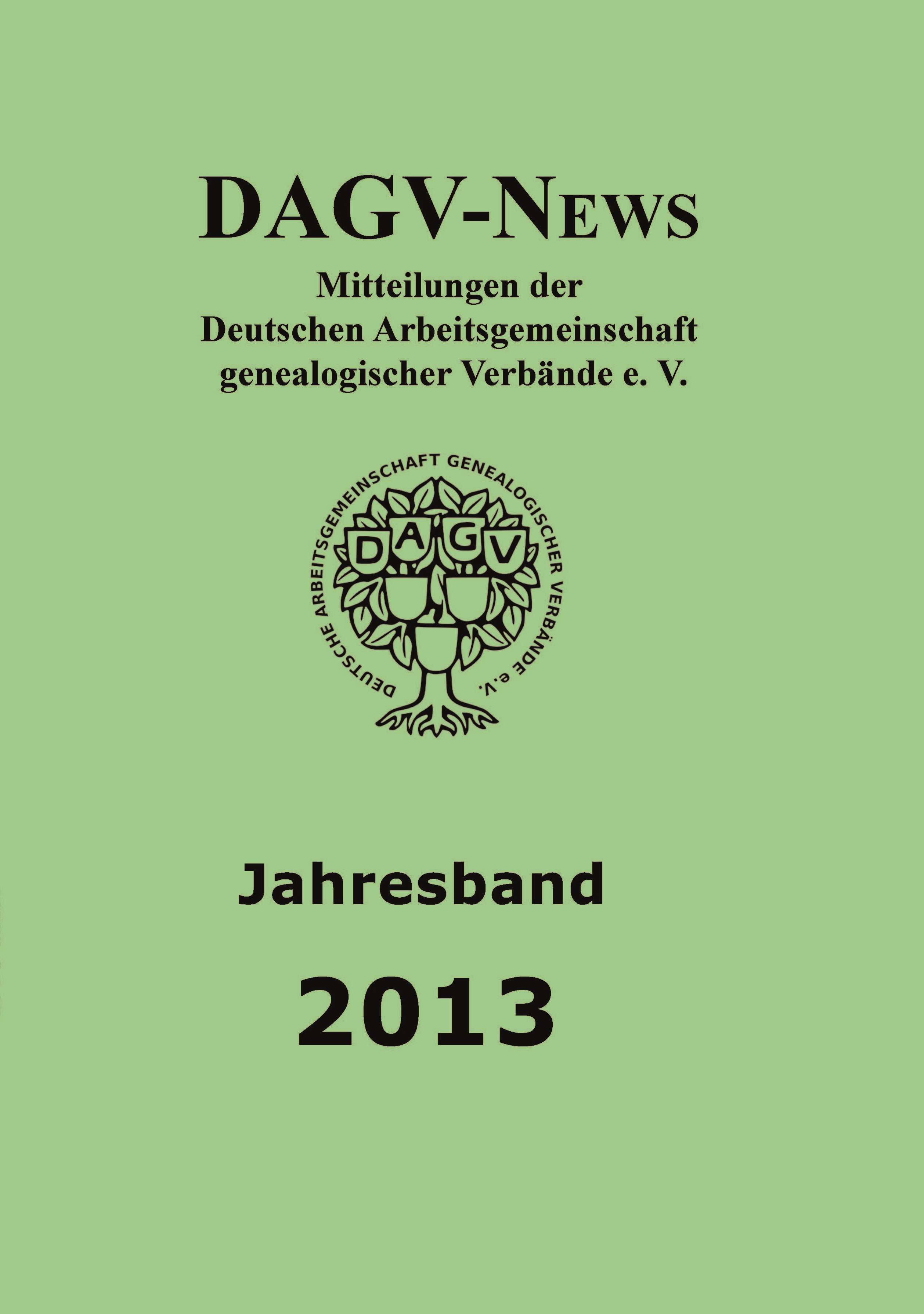 DAGV-News Jahreband 2013