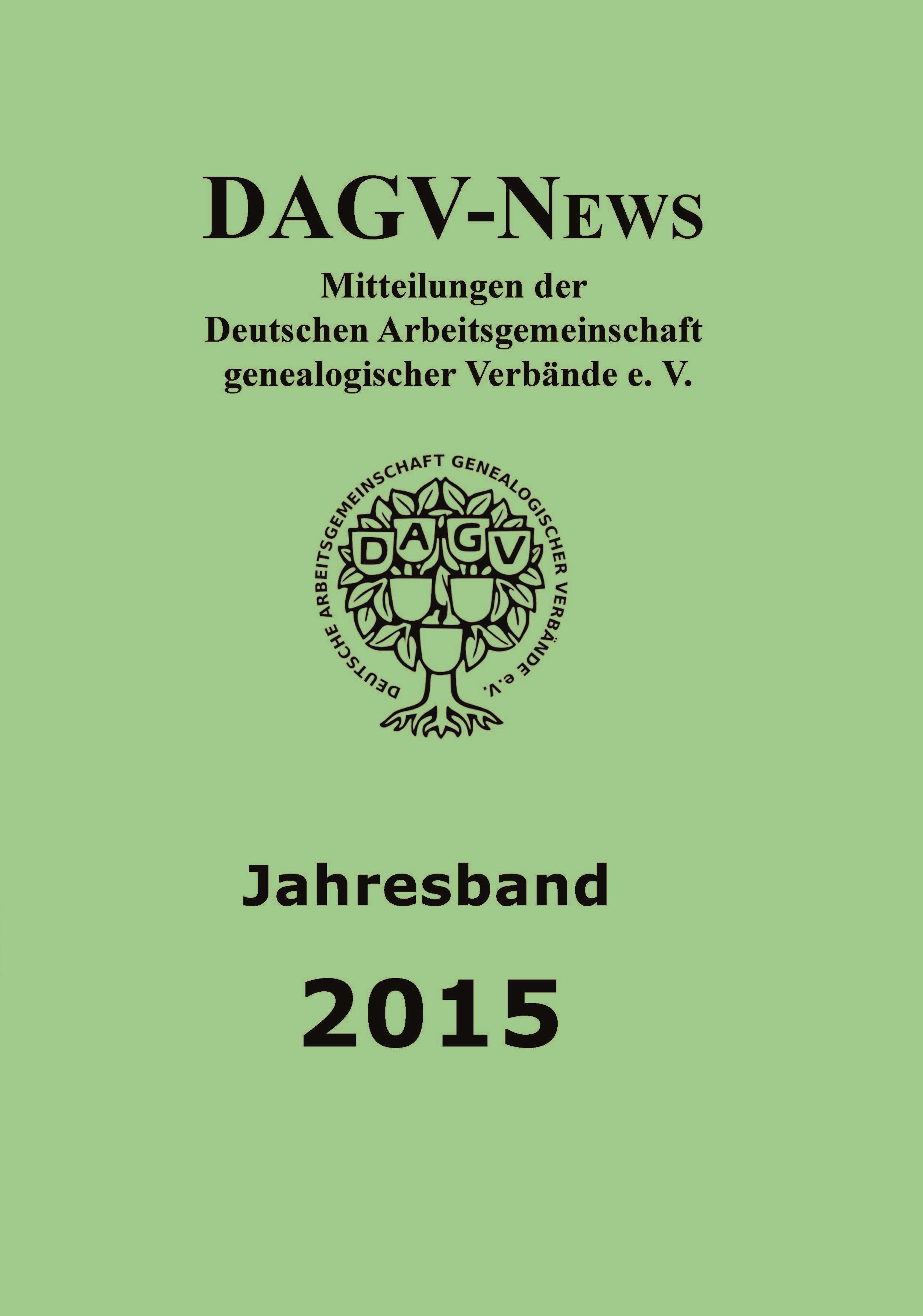 DAGV-News Jahreband 2015