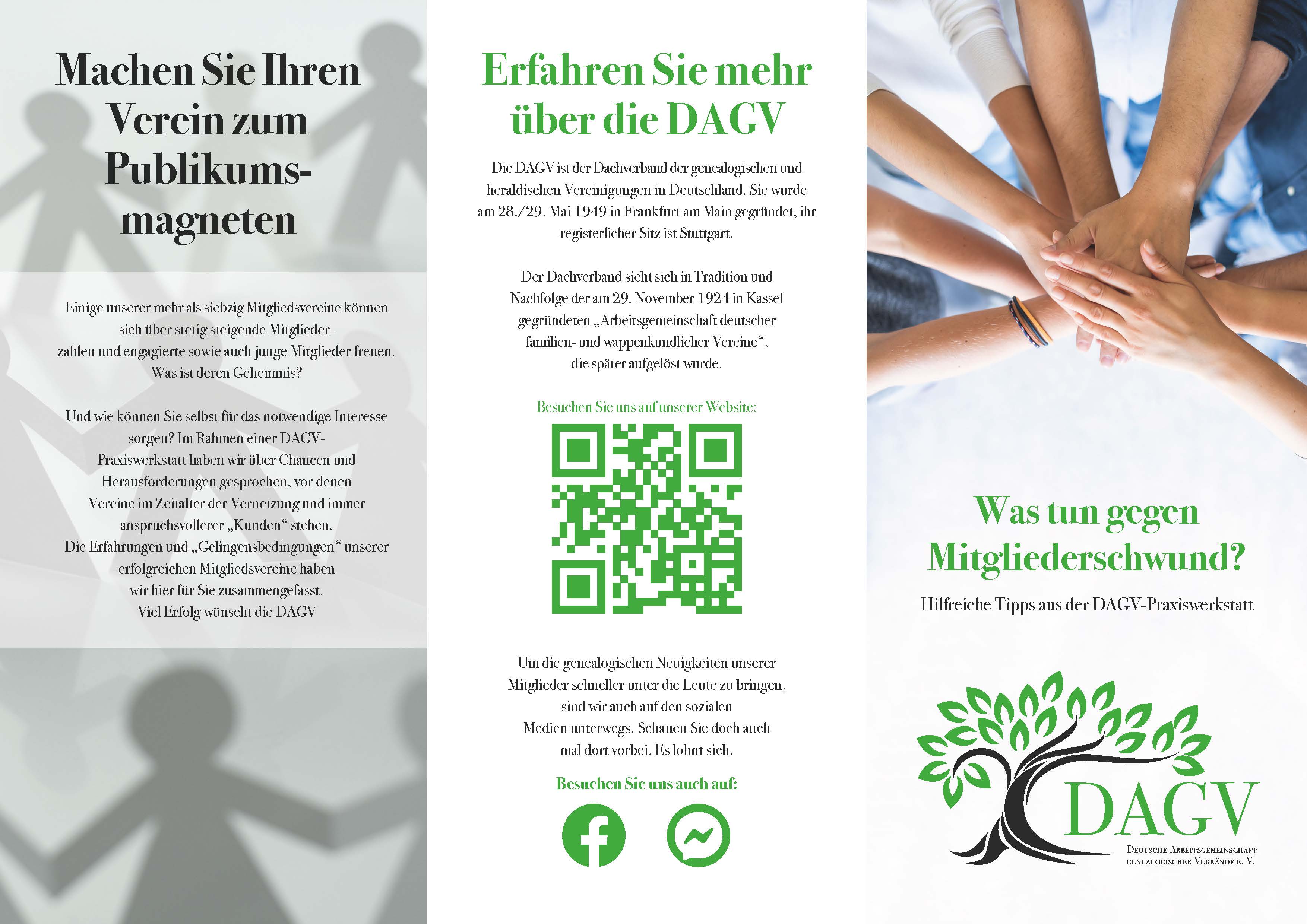 DAGV-Flyer: Mitgliederschwund