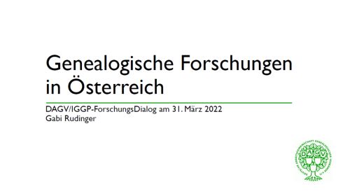Genealogische Forschung in Österreich
