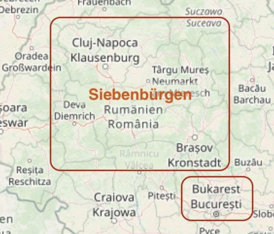 Schwerpunktmäßiges Forschungsgebiet: Siebenbürgen und Bukarest